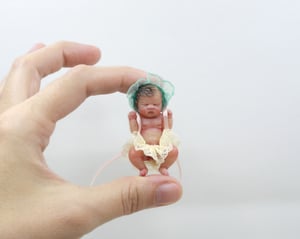 Image of "Ella" 1:12 scale miniature resin baby girl number 11 of 26