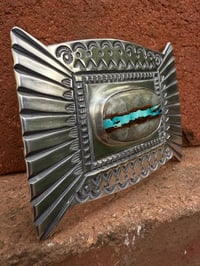 Image 4 of WL&A XL  Ingot Belt Buckle - Gem Grade Natural Montezuma Royston - Size 3.75" x 2.75" - 137 Grams