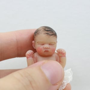 Image of "Ella" 1:12 scale miniature resin baby girl number 12 of 26