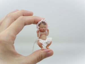 Image of "Ella" 1:12 scale miniature resin baby girl number 12 of 26