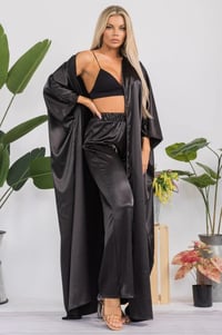 Duster DIVA Pants & Robe 2 Piece Set - Black