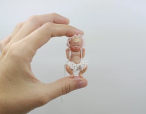 Image of  "Ella" 1:12 scale miniature resin baby girl number 19 of 26