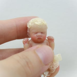 Image of "Ella" 1:12 scale miniature resin baby girl number 20 of 26