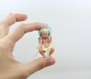 Image of "Ella" 1:12 scale miniature resin baby girl number 20 of 26