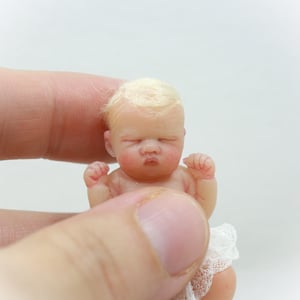 Image of "Ella" 1:12 scale miniature resin baby girl number 21 of 26