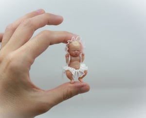 Image of "Ella" 1:12 scale miniature resin baby girl number 21 of 26