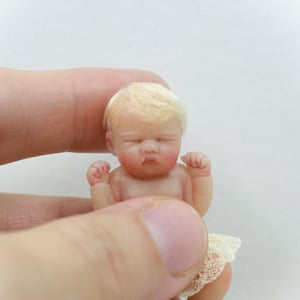 Image of  "Ella" 1:12 scale miniature resin baby girl number 22 of 26