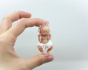 Image of  "Ella" 1:12 scale miniature resin baby girl number 22 of 26