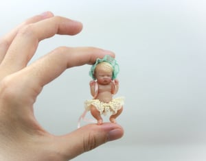 Image of  "Ella" 1:12 scale miniature resin baby girl number 22 of 26
