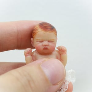 Image of "Ella" 1:12 scale miniature resin baby girl number 23 of 26