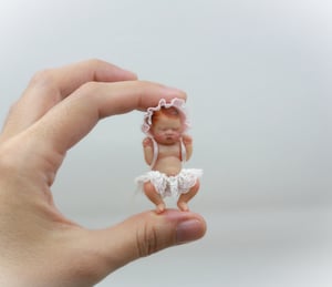 Image of "Ella" 1:12 scale miniature resin baby girl number 23 of 26
