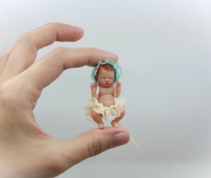 Image of "Ella" 1:12 scale miniature resin baby girl number 23 of 26