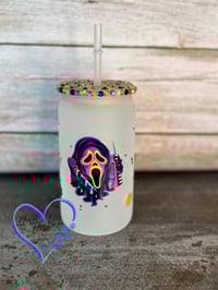 Image 1 of 16oz Scream and It! Neon Halloween Glass Can 
