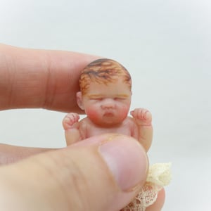Image of "Ella" 1:12 scale miniature resin baby girl number 24 of 26