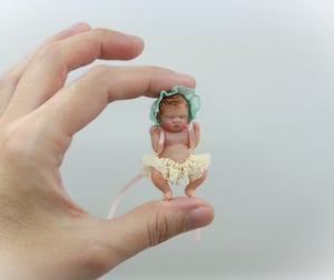 Image of "Ella" 1:12 scale miniature resin baby girl number 24 of 26