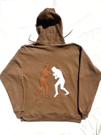 Image of Left Hook Hoodie in Brown