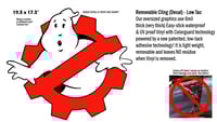 Image 2 of Ghostbusters Engineer CLING Set! 2 Waterproof/UVproof Removable cling decals!