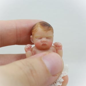 Image of "Ella" 1:12 scale miniature resin baby girl number 26 of 26