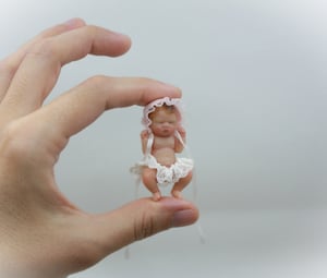 Image of "Ella" 1:12 scale miniature resin baby girl number 26 of 26