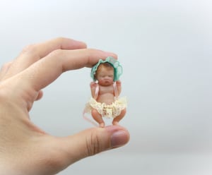 Image of "Ella" 1:12 scale miniature resin baby girl number 26 of 26