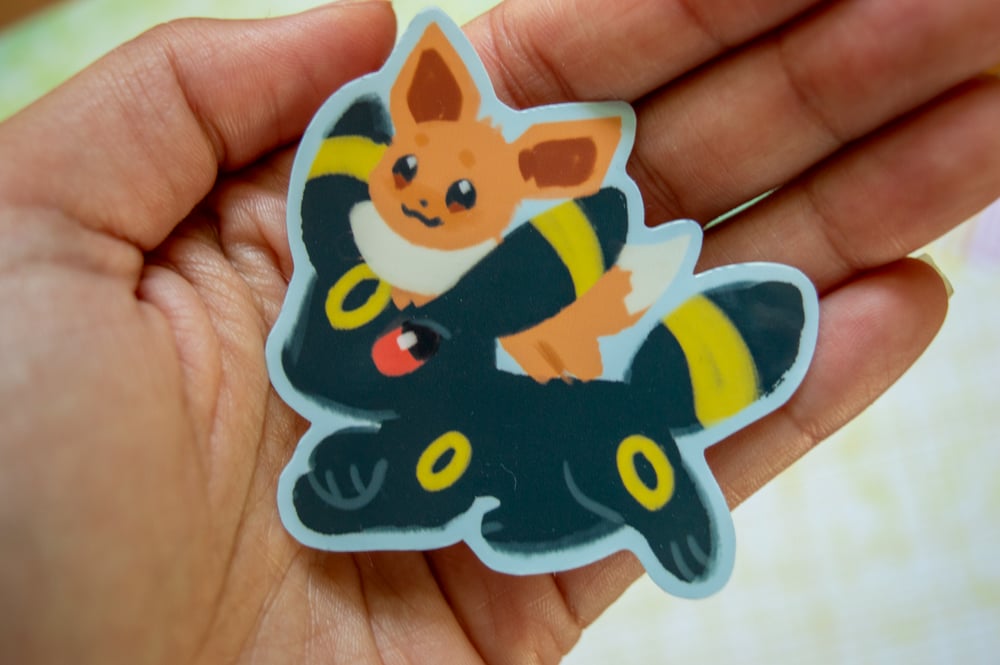 Image of Umbreon and Eevee Sticker