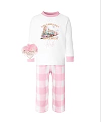 Image 2 of Personalised all Aboard the Polar express train pyjamas 