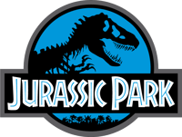 Image 2 of Jurassic Park Blue Background Cling Decal Set (2-Pack)