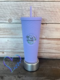 Image 3 of 24oz Just Breathe Purple Studded Tumbler