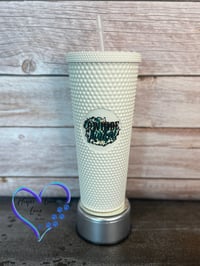 Image 1 of 24oz  Cowhide Junkie Studded Tumbler