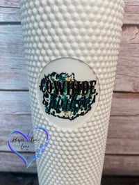 Image 4 of 24oz  Cowhide Junkie Studded Tumbler