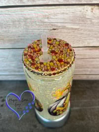 Image 3 of 16oz Fall Pumpkins Glass Snow Globe Tumbler