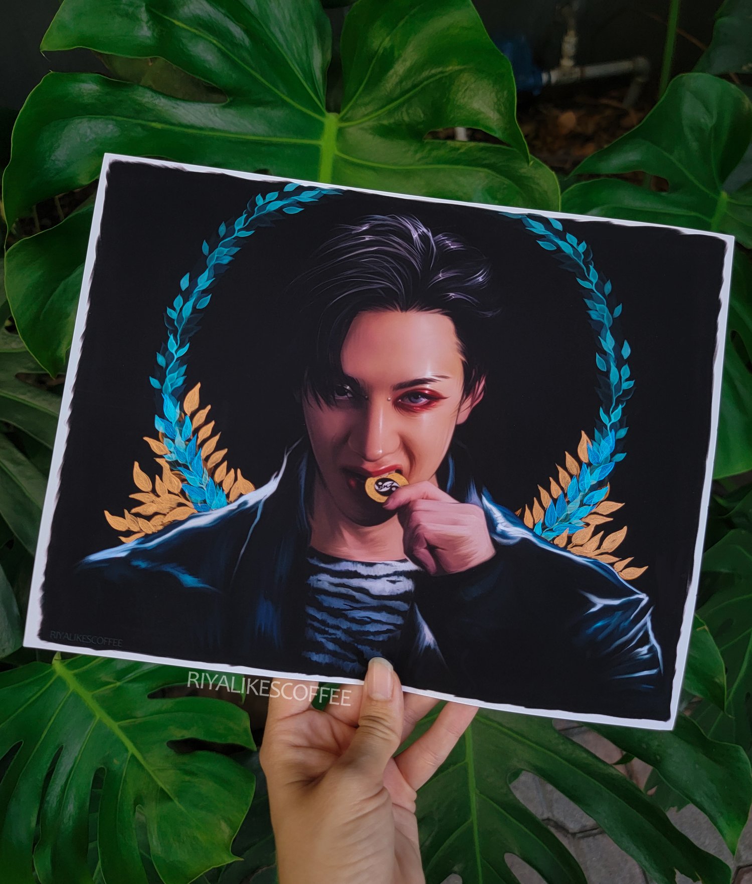 "Ceremony" Large Art Print With Metallic Paint Details 8.5 x 11