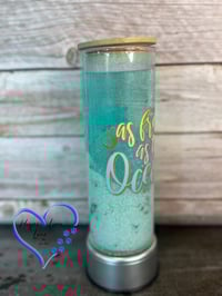 Image 3 of 25oz As Free As the Ocean Beach Sand Glass Tumbler 