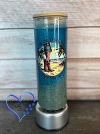 Image 2 of 25oz Cow Girl Beach Sand Glass Tumbler 