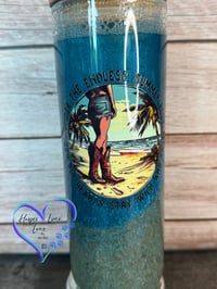 Image 6 of 25oz Cow Girl Beach Sand Glass Tumbler 