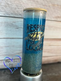 Image 3 of 25oz Respect the Locals Beach Sand Glass Tumbler 