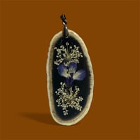 Image 1 of Caribou Antler with Arctic Flower Resin Necklace