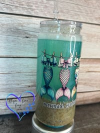 Image 2 of 20oz Mermaid Couture Beach Sand Acrylic Tumbler 
