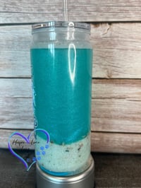 Image 6 of 20oz In Ocean Deep My Faith Will Stand  Beach Sand Acrylic Tumbler 