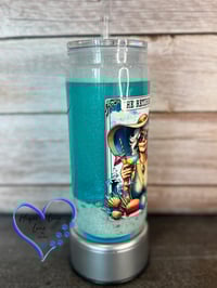 Image 2 of 20oz The Retirement Taro Card Beach Sand Acrylic Tumbler 