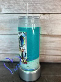 Image 4 of 20oz The Retirement Taro Card Beach Sand Acrylic Tumbler 