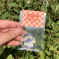 Mini Porte-clés en acrylique avec époxy - Libra