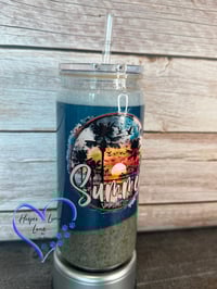 Image 2 of 20oz Summer Vibes Beach Sand Acrylic Tumbler 