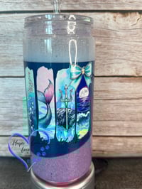 Image 4 of 20oz Mermaid Beach Sand Acrylic Tumbler 
