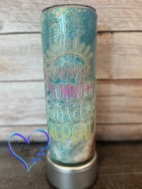 Image 7 of 20oz Sunrise, Sunburn, Sunset Repeat Beach Tumbler