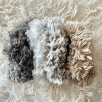 Image 2 of Plush Faux Fur Scrunchie - Large Luxe Crochet Hair Tie