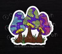 Purple Mushrooms sticker