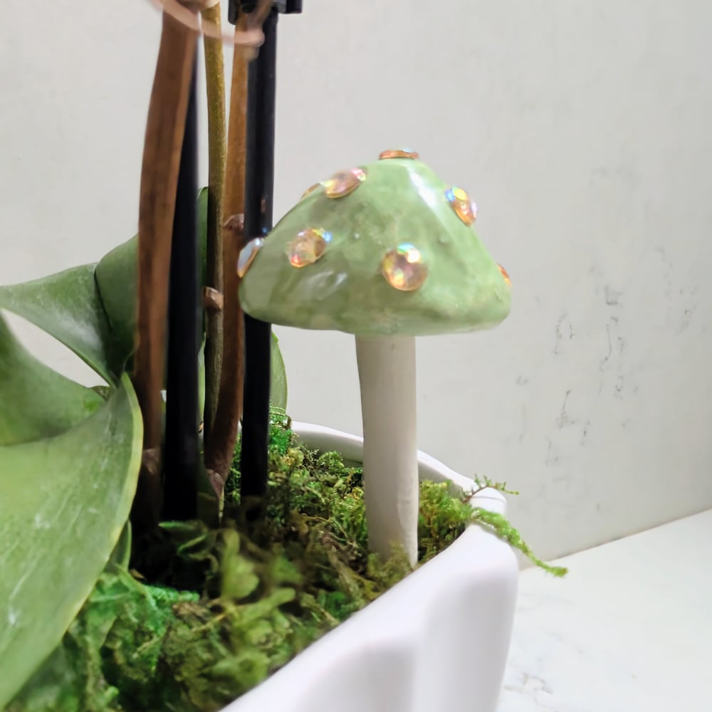 Image of Decorative Mushroom Plant Stake-Choose your Color