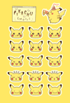 [Preorder] Pikachu Emojis Sticker Sheet