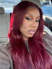 CHERRY COLA GLUELESS WIG *brand new*